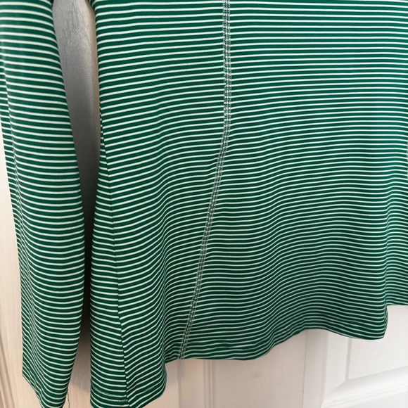 Lolë Women’s Large Green Striped Full Zip Jacket UPF 50+ Wicking Stretch - Picture 11 of 16